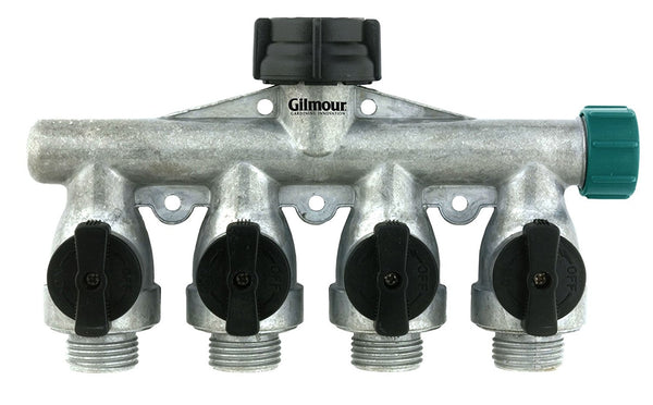 Gilmour AY4FFM Full Flow Aluminum 4Way Manifold