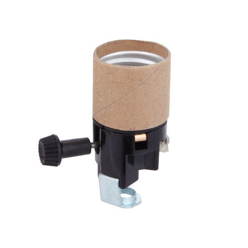 Jandorf 60530 Phenolic Socket With Turn Knob, Black, 250 Volt