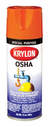 Krylon K02410 OSHA Color Spray Paint, 12 Oz, Orange