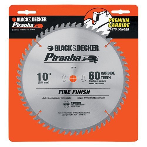 Black & Decker 77-770 Piranha Saw Blade, 10" 60Tht