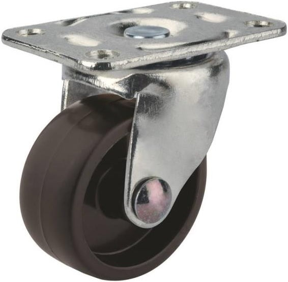 Prosource JC-B09-PS Light-Duty Swivel Caster, Plastic, Zinc Plated, 1-5/8"