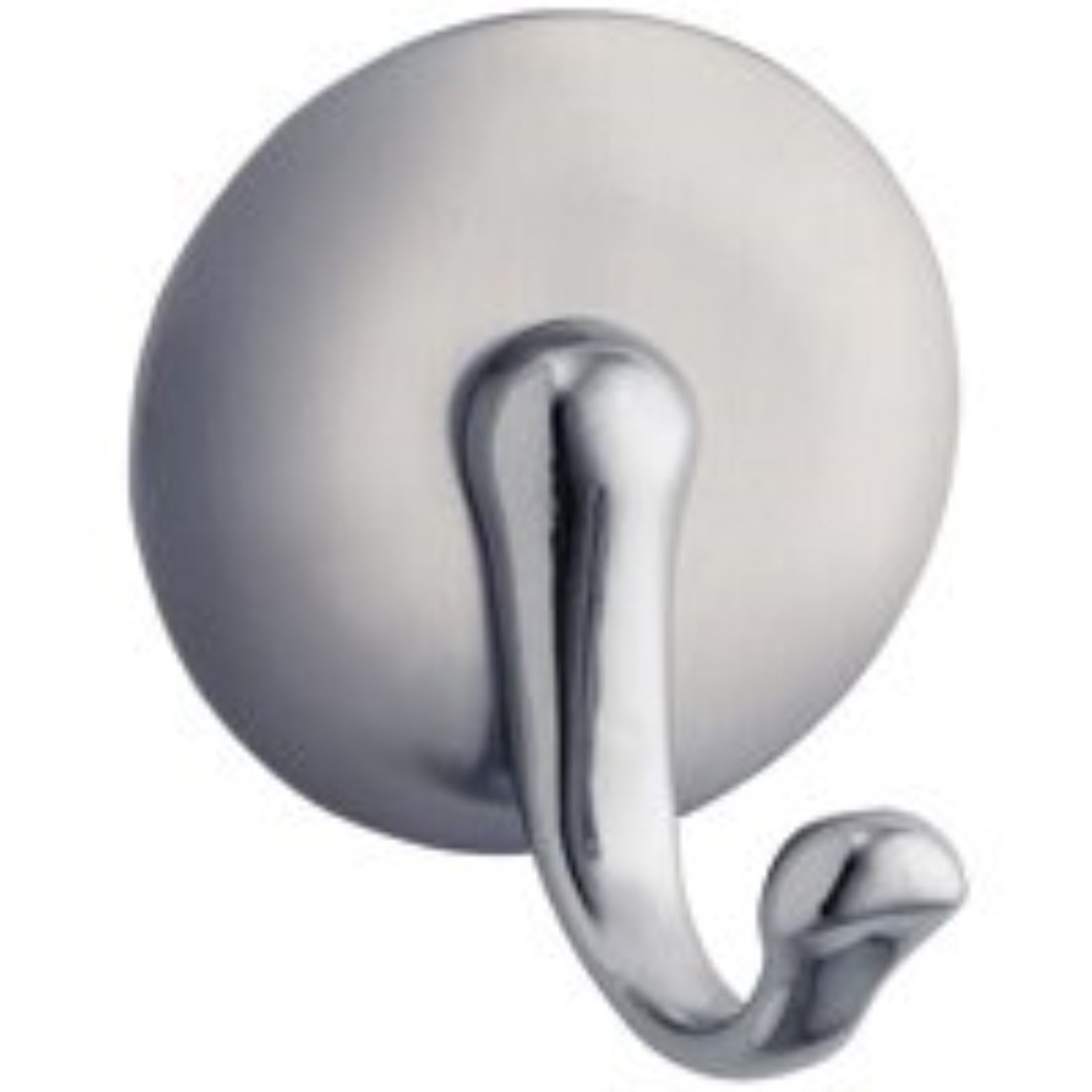 InterDesign 55170 York Self Adhesive Hook, Large, Brushed Stainless Steel