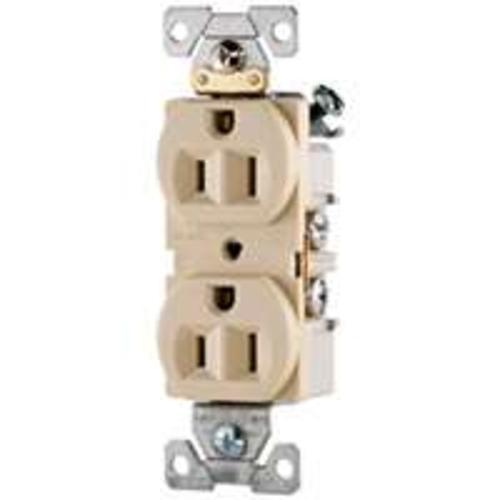 Cooper Wiring CR15V Duplex Receptacle, 15 AMP, Ivory