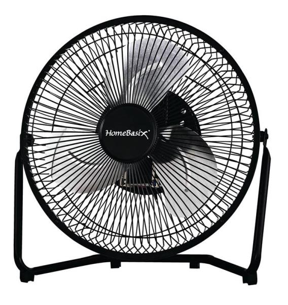 PowerZone VF-9N High Velocity Fan with Four Rubber Foot Pads, Black, 3-Blades