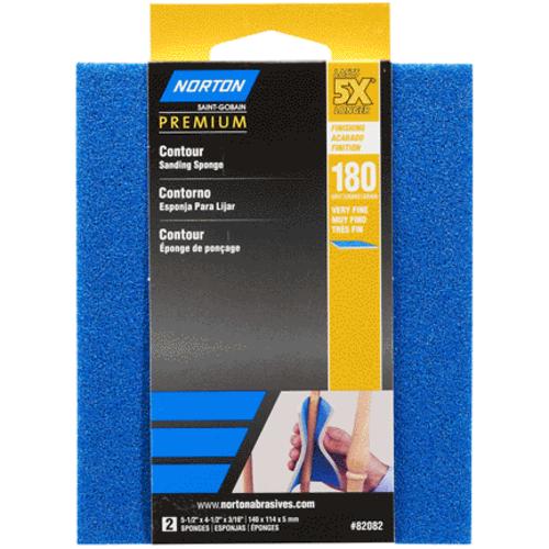 Norton 07660782082 5X Contour Sanding Pads Very Fine, 180 Grit
