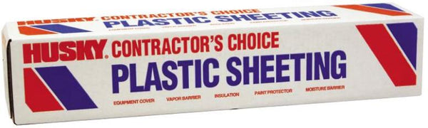 Husky SW404C Polyethylene Sheeting Film, 4&#039; x 100&#039;, Clear