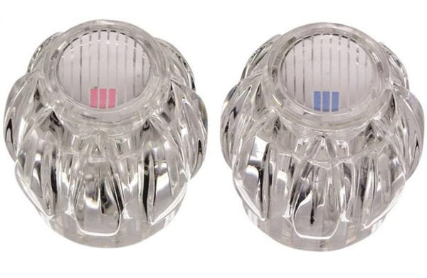 Danco 14884 Faucet Handles, 2" x 1-5/8", Clear, 2/Pack