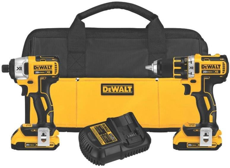 DeWalt DCK283D2/DCK281D2 Cordless Combo Drill Kit, 20 Volt