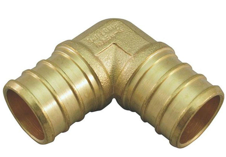 Apollo APXE1234 PEX Fitting Brass Elbow, 1/2" X 3/4"