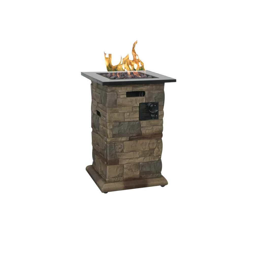 Seasonal Trends 52073 Propane Gas Fire Column, 29", Brown