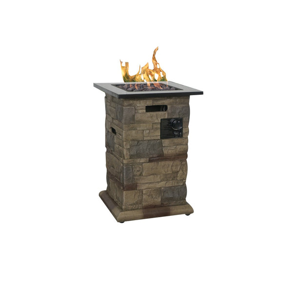 Seasonal Trends 52073 Propane Gas Fire Column, 29", Brown