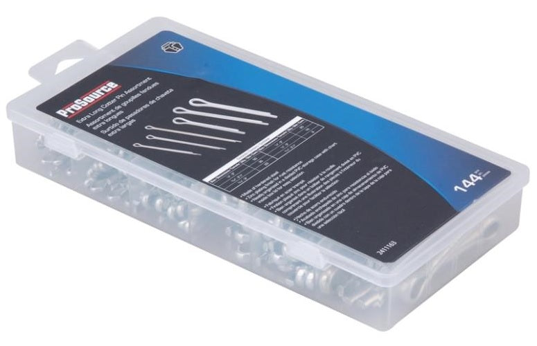 Prosource 61205 Extra Long Cotter Pin Assortment, Zinc Plated