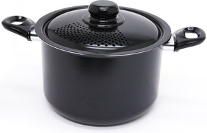 Starfrit 034171-002 Everyday Basix Sauce Pans with Perforated Locking Lid, 6 Quart