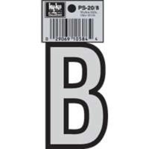 Hy-Ko PS-20/B Reflective Vinyl House Letter B, 3-1/4"