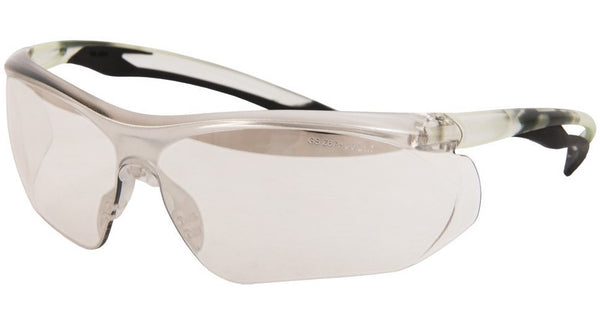 Forney 55427 Safety Glasses, Parralax with Black Flex Temple and Clear Frame, Clear Lens