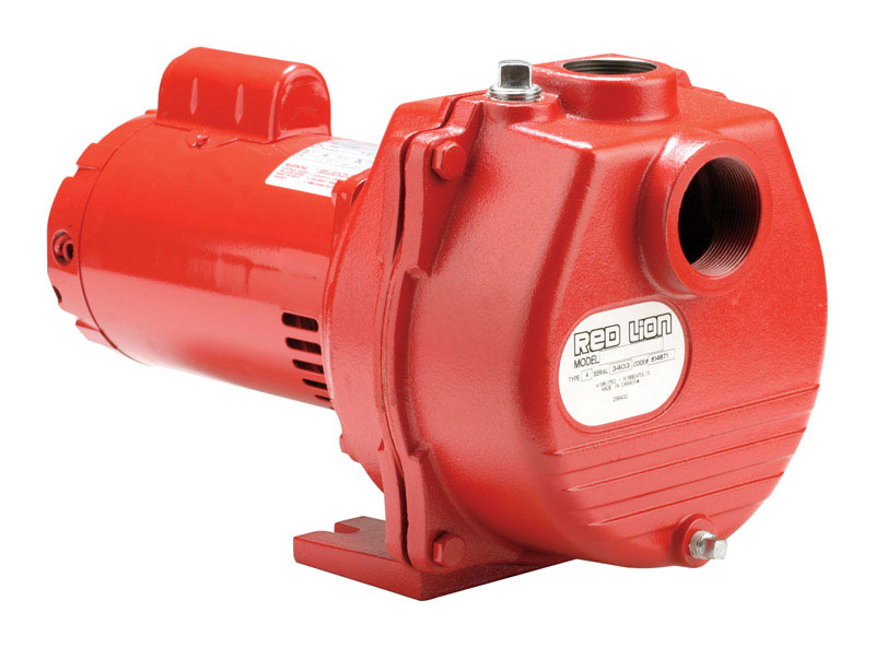 Red Lion RLSP-200 Cast Iron Sprinkler Pump, Red, 2 HP