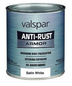 Valspar 044.0021820.005 Anti-Rust Oil Enamel, 1 Quart, White