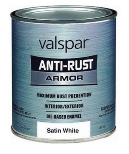 Valspar 044.0021820.005 Anti-Rust Oil Enamel, 1 Quart, White