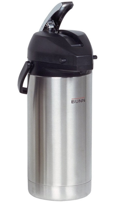Bunn 36725.0000 Lever-Action Airpot Coffeepot, Stainless Steel, 128 Oz
