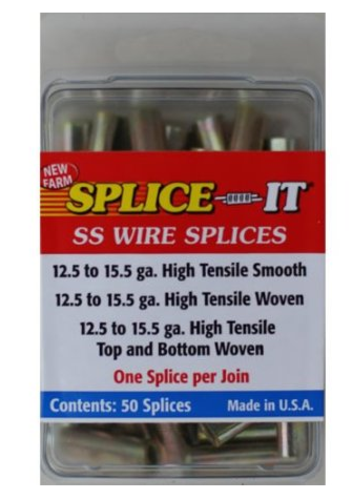 New Farm SS5 Splice-It Fence Splices, Hi-Tensile, 50 Plices