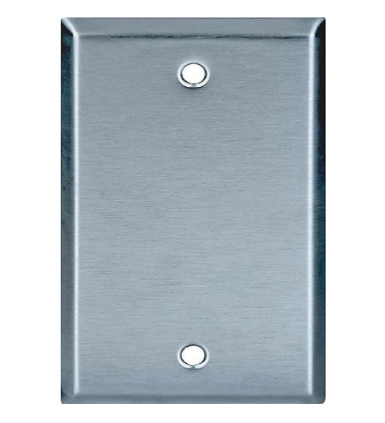 Cooper Wiring 93151-BOX Stainless Steel Blank Wall Plate, 1 Gang