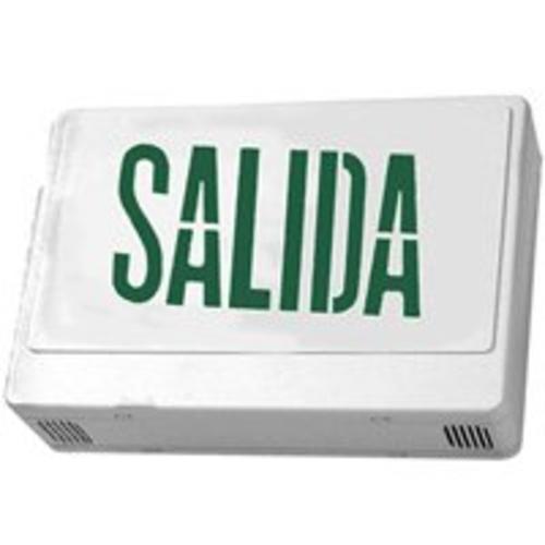 Howard HL0201B2GW-ESP LED Exit Sign in Spanish, White & Green