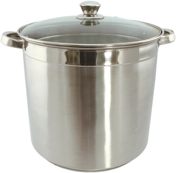 Dura-Kleen 3012 Eurohome Stock Pot With Glass Lid, 12 Quart
