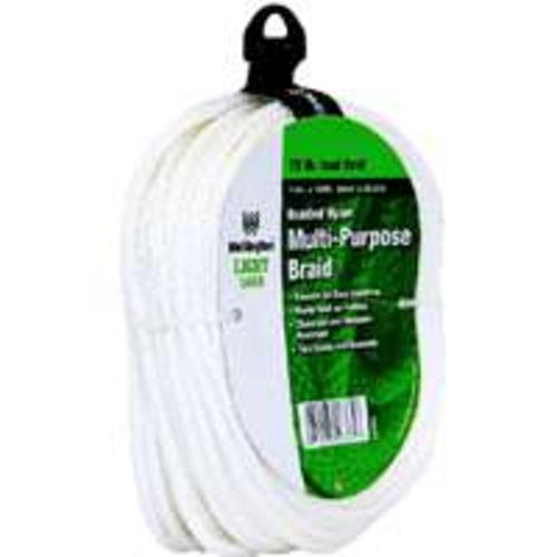 Wellington 16365 Multi-Purpose Braid Nylon Rope, 1/4" x  100&#039;,  White