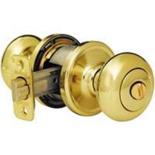 Kwikset 730H36ALRCSBX Privacy Knob Set, Polished Brass