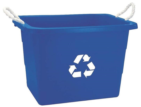 United Plastics TU0105 Recycling Rectangular Tub 19 Gal