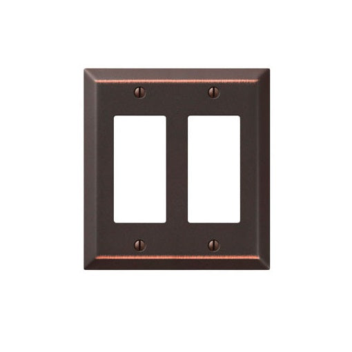 Amerelle 163RRDB 2 Rocker-GFCI Wall Plate, Aged Bronze