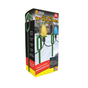 Adams 9110-99-5635 Easy Push Christmas Light Stakes, 10 Inch