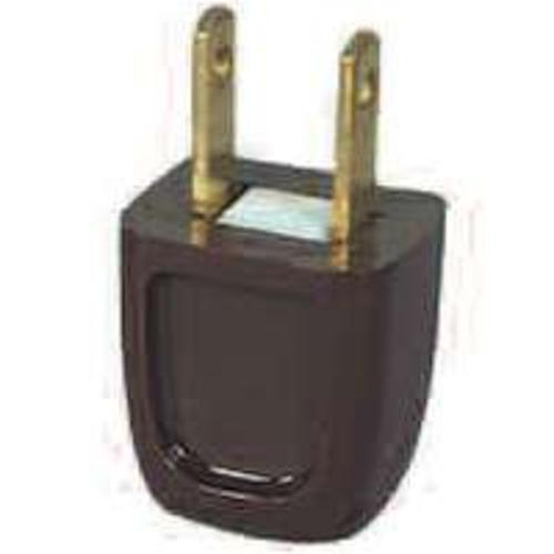 Cooper Wiring BP2601-6B-L 2-Pole & 2-Wire Lamp Cord Plug 10 Amp, Brown