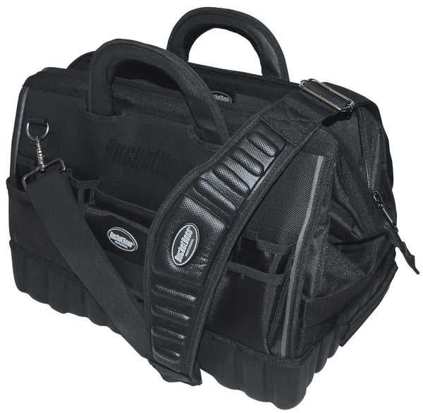 Bucket Boss 64018 Pro Gatemouth 18 All-Terrain Bottom Tool Bag with 17-Pockets