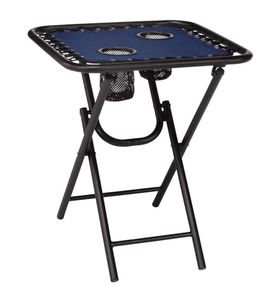 Seasonal Trends T5S18FR1BKOX60 Bungee Folding Table, Navy, 18"