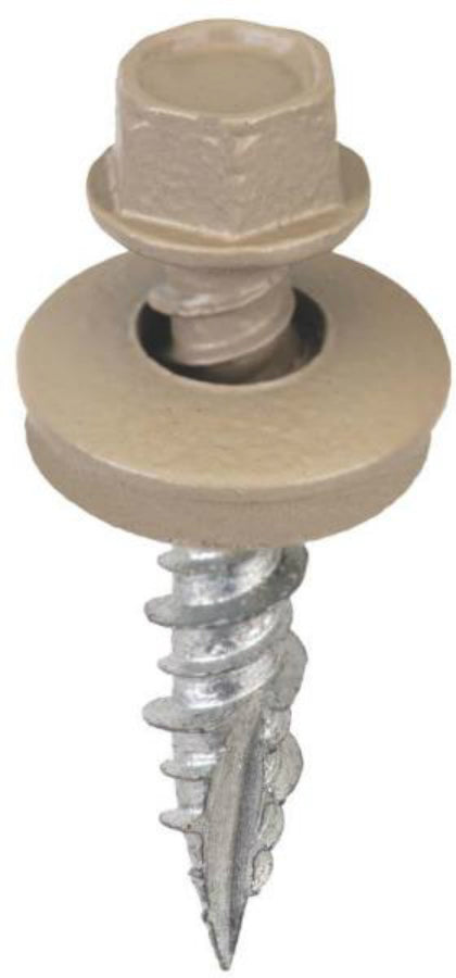 Acorn SW-MW1TP250 Metal Building Screw, 1", Taupe