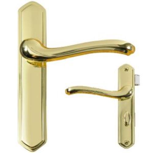 Hampton 98214004 P Brs Castellan Door Latch Set, Polished Brass