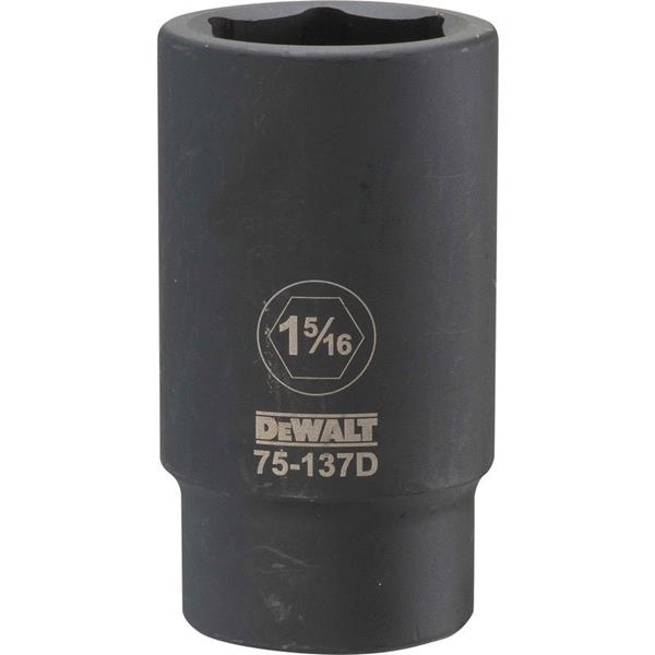 DeWalt DWMT75137OSP Deep Impact Socket, 3/4" Drive, 1-5/16"