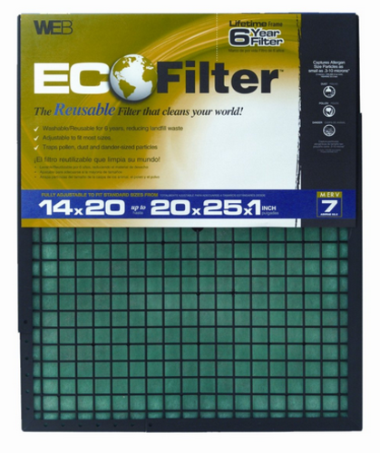 Web WECO Eco-Filter Adjustable, 14" x 20" x 1"
