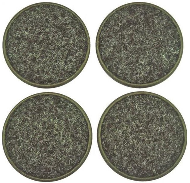 Prosource FE-50510-PS Carpeted Glides, 1-3/16", Brown, 4/Pack