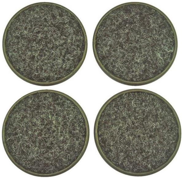 Prosource FE-50510-PS Carpeted Glides, 1-3/16", Brown, 4/Pack