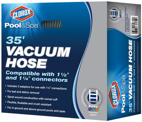 Clorox 98120CLX Pool & Spa Vacuum Hose With Adaptor, 35'