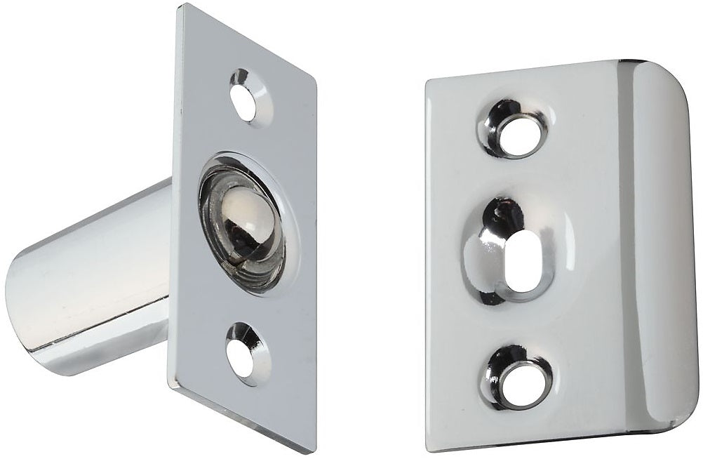 National Hardware N273-474 V716 Ball Catch, Steel, Chrome Plated, 1" x 2-1/8"