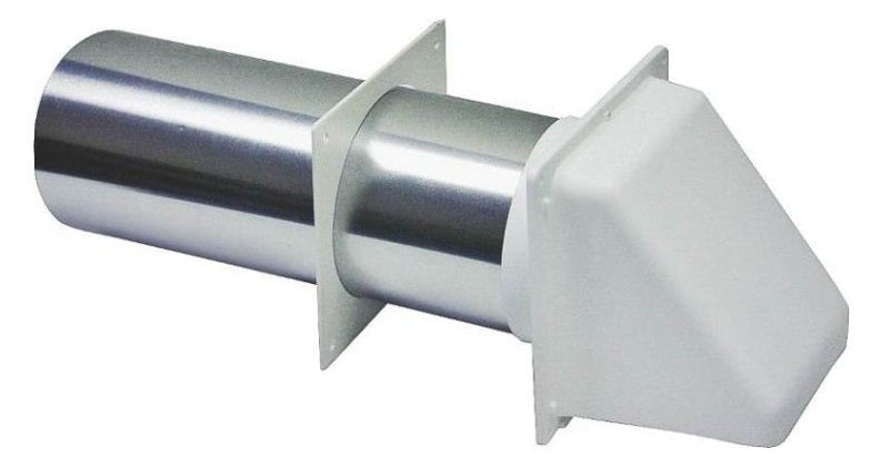 Lambro 209W White Dryer Vent Hood, 4"