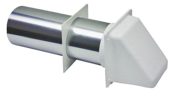 Lambro 209W White Dryer Vent Hood, 4"