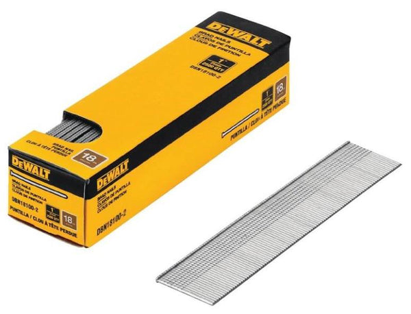 DeWalt DBN18100-2 18-Gauge Brad Nails, 1" L
