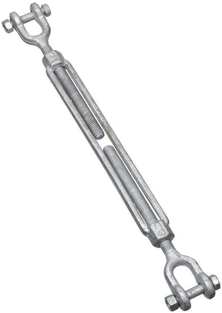 National Hardware N177-592 3276bc Jaw/Jaw Turnbuckle, Galvanized, 1/2" x 9"