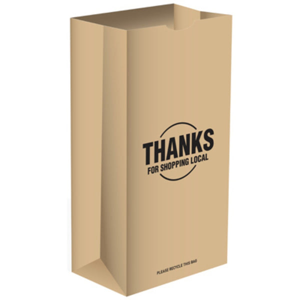 Ampac TVNB-20S Unbranded Self Opening Sack Style Paper Bag, 20 Lbs