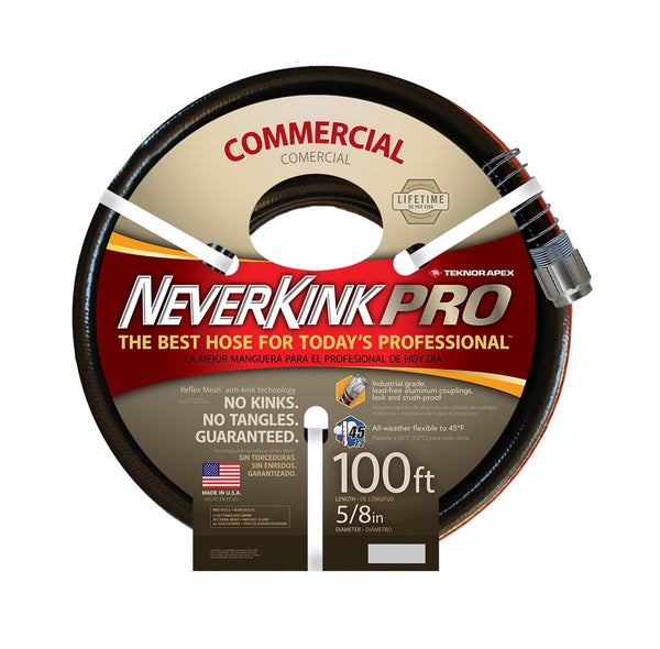 Apex 8845-100 Neverkink Pro Commercial Garden Hose, 5/8"x100'
