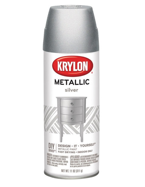 Krylon K01406 Metallic Spray Paint, 12 oz, Silver